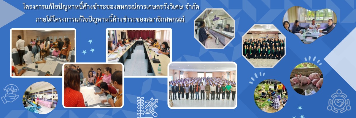 โครงการแก้ไขปัญหาหนี้ค้างชำระของสหกรณ์การเกษตรวังวิเศษ จำกัด