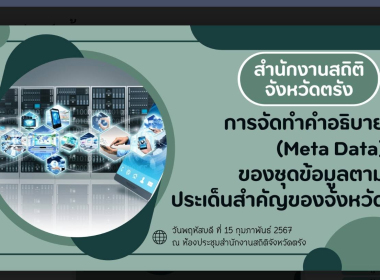 ประชุมจัดทำคำอธิบายข้อมูล (Meta Data)ของชุดข้อมูล ... พารามิเตอร์รูปภาพ 3