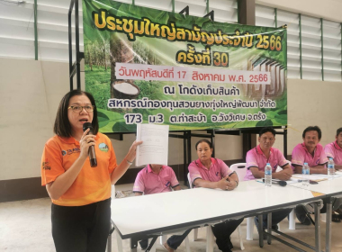 ประชุมใหญ่สามัญประจำปี 2566 สหกรณ์กองทุนสวนยางทุ่งใหญ่พัฒนา ... พารามิเตอร์รูปภาพ 1