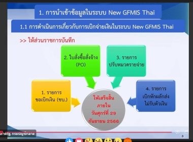 ร่วมรับฟังการชี้แจงการปฏิบัติงาน ในระบบ New GFIMIS Thai ... พารามิเตอร์รูปภาพ 1